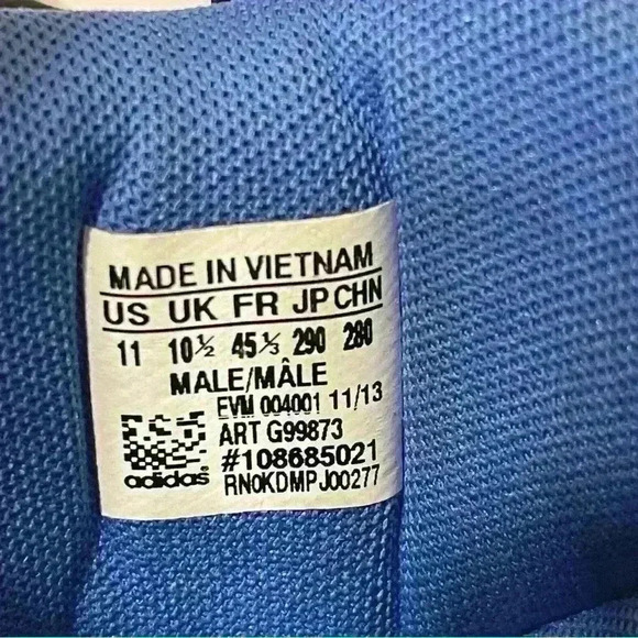 Mens Adidas Streetball 1.5 G99873 Basketball Leather White/Blue/Orange Size 11 - Picture 12 of 12